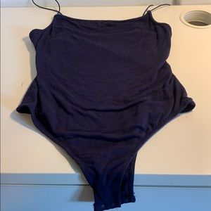 Navy strappy bodysuit
